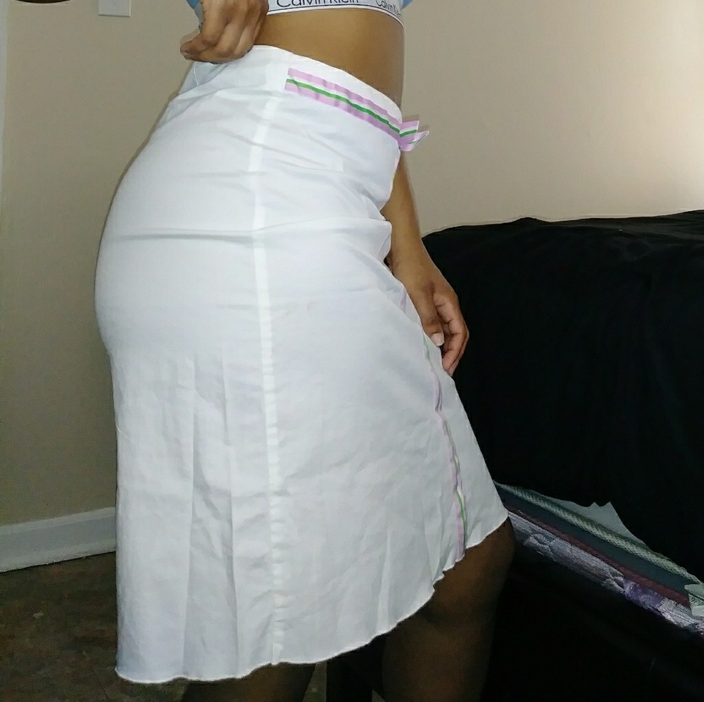 White skirt